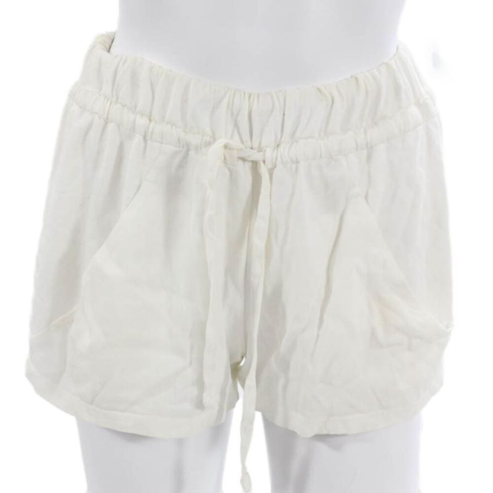 Stateside Womens Tencel Sweat Shorts White Drawstring Size XS
